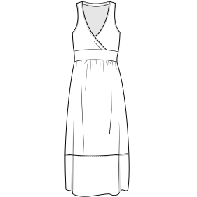 Fashion sewing patterns for LADIES Dresses Long dress 7398